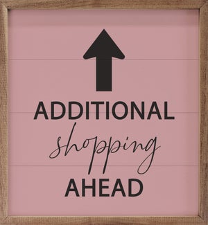 Additional Shopping Ahead With Arrow Pink